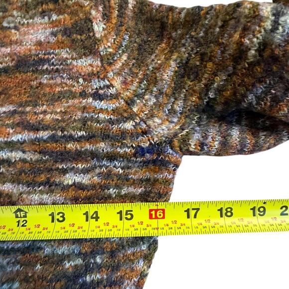 Frenchi Wool Blend Multicolor Knit Belted Sweater Dress Women’s M - Picture 3 of 5